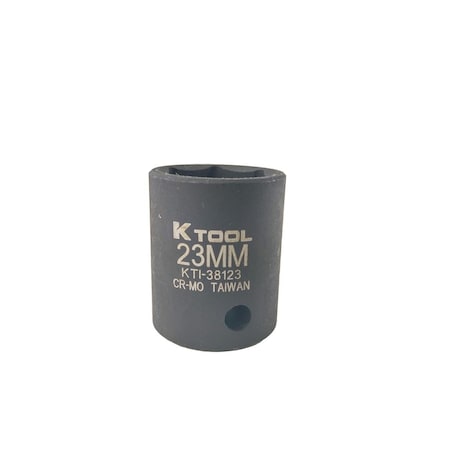 K-Tool International 1/2" Drive Impact Socket black oxide, 6 pt., 1/2" Drive, 23mm KTI-38123